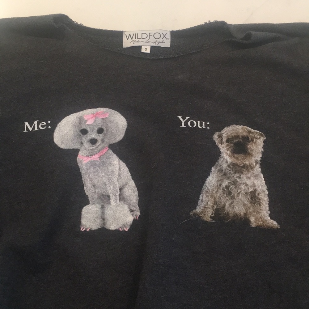 Me vs you wildfox sweatshirt